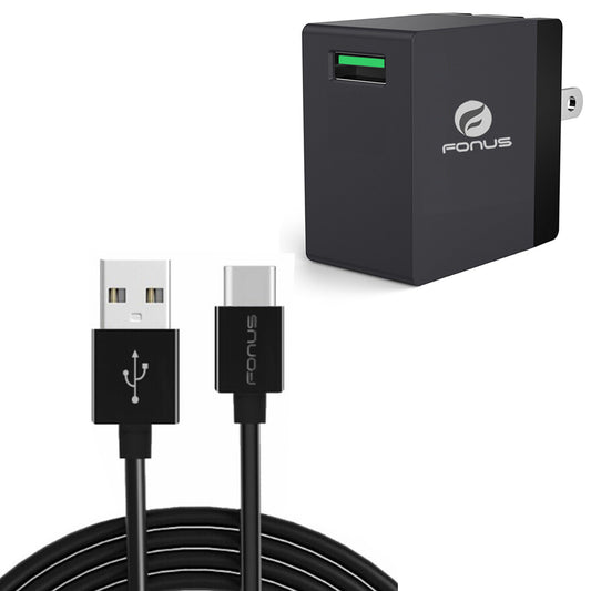 image of Quick Home Charger 18W 6ft USB Cable Power Cord Travel  - BFR44 1116-1