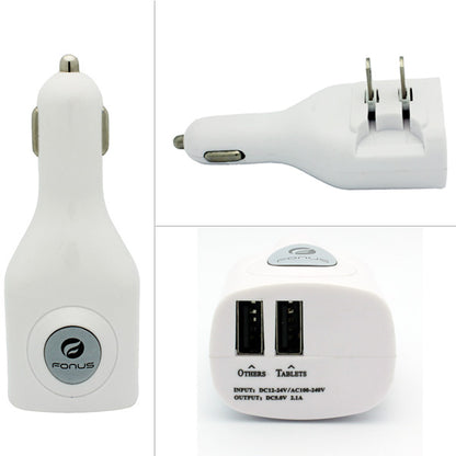 Car Home Charger 2-Port USB 2-in-1 Power Adapter DC Socket  - BFM82 777-1