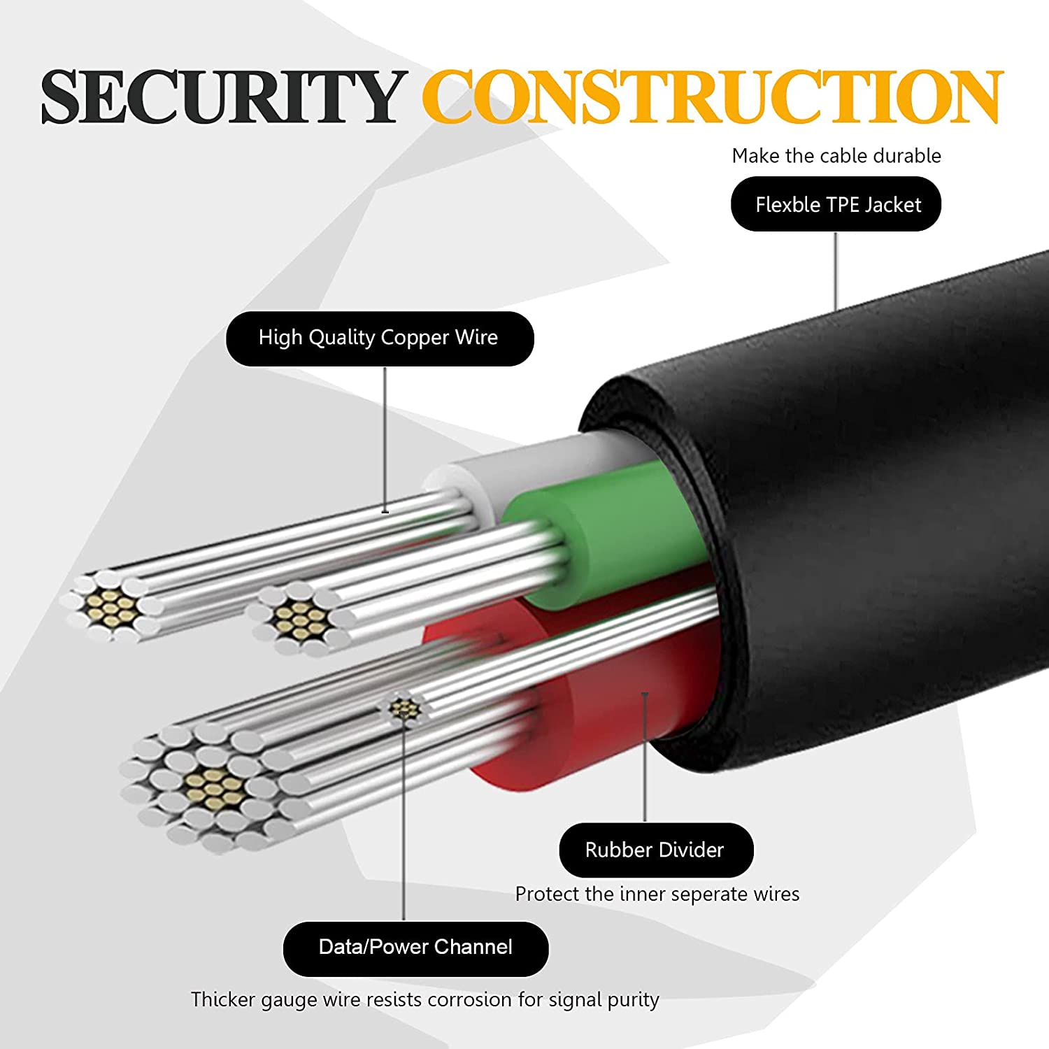 6ft USB Cable MicroUSB Charger Cord Power Wire Long  - BFK20 276-4