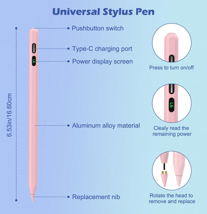 Active Digital Display Stylus Pen - Pink 2100-3