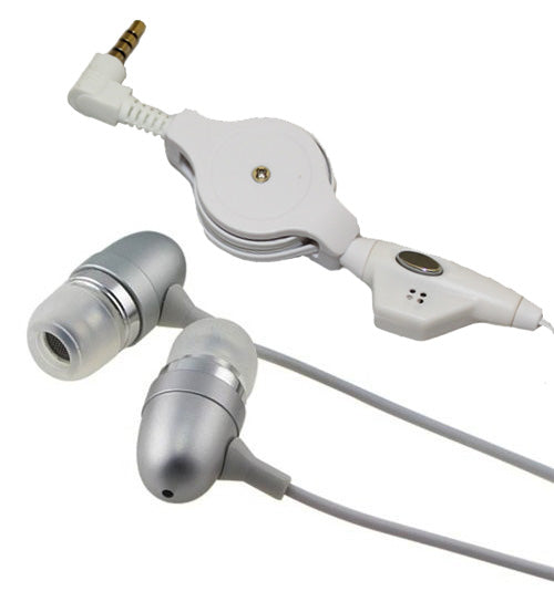 image of Retractable Earphones Wired Headphones Handsfree Mic Headset 3.5mm  - BFB74 358-1