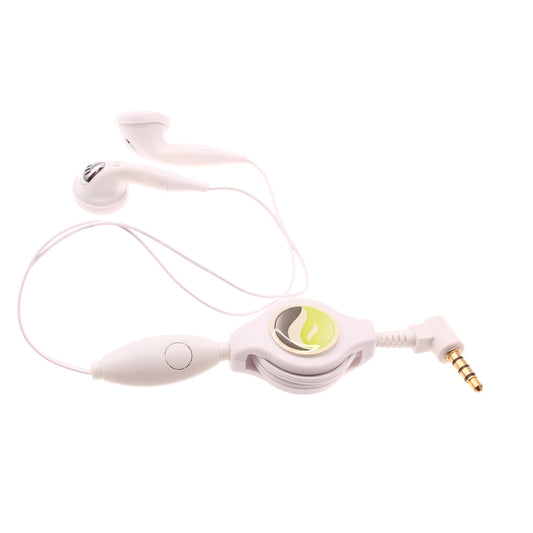 image of Retractable Earphones Headphones Hands-free Headset 3.5mm w Mic Earbuds  - BFB80 353-1