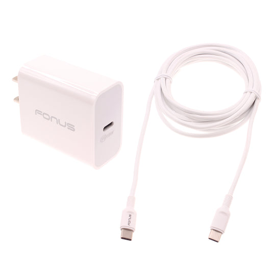 image of 18W PD Home Charger Fast Type-C 10ft Long Cable Quick Power Adapter  - BFE03 1489-1