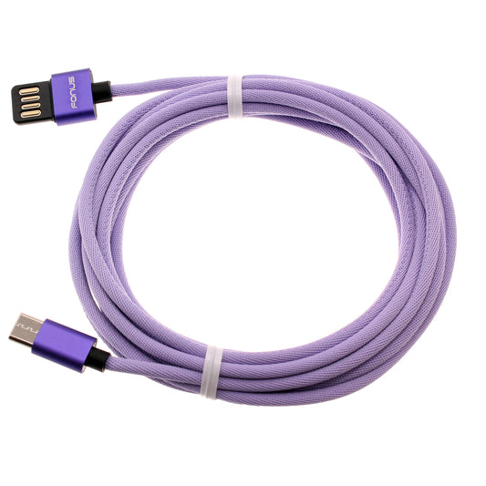 image of 10ft USB-C Cable Purple Extra Long Fast Charger Power Cord Type-C  - BFA93 1551-1