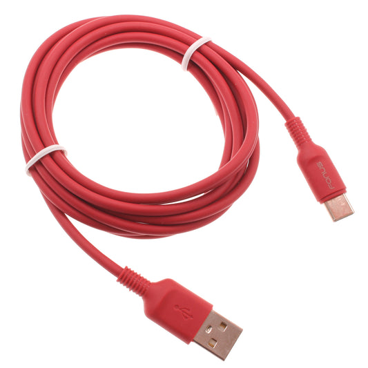 6ft USB-C Cable Red Charger Cord Power Wire Type-C  - BFC15 1423-1