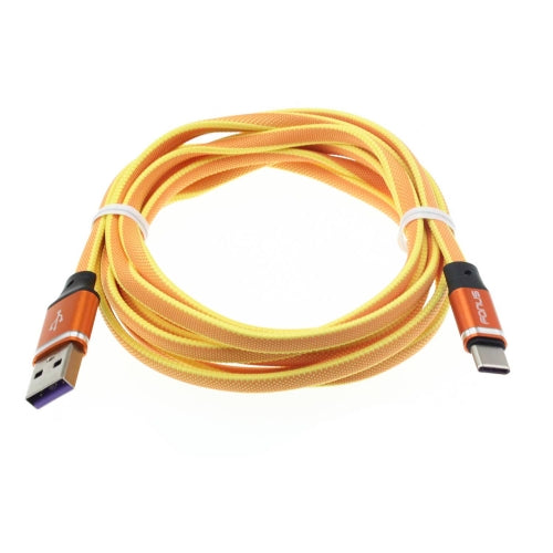 image of 6ft USB Cable Orange Type-C Charger Cord Power Wire  - BFL99 1380-1