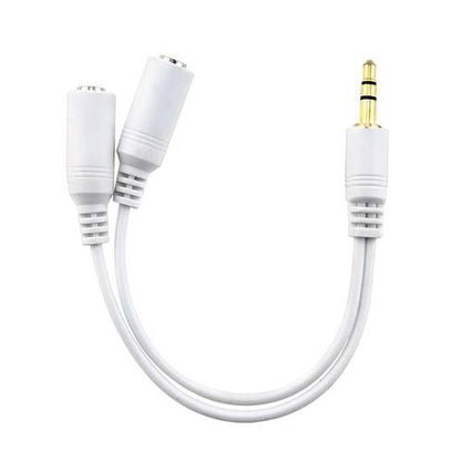 Headphones Splitter 3.5mm Earphone Adapter Dual Headset Port Audio Jack Adaptor  - BFF85 331-2