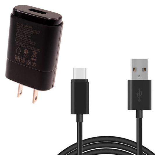 image of Home Wall USB Charger with 6ft Long Type-C Cable 2032-1