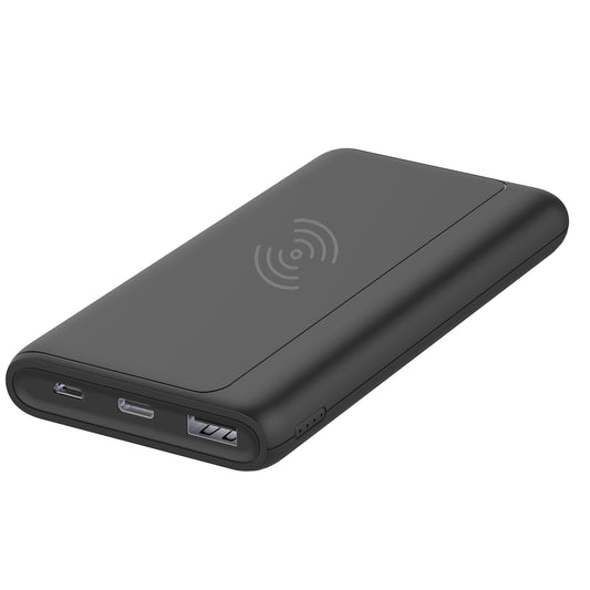 image of 10000mAh Power Bank Wireless Charging Backup Battery Portable Charger Slim 2-Port USB  - BFC36 1706-1