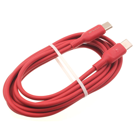 Red 6ft Long Cable USB-C to Type-C PD Fast Charger Cord Power Wire  - BFD18 1422-1