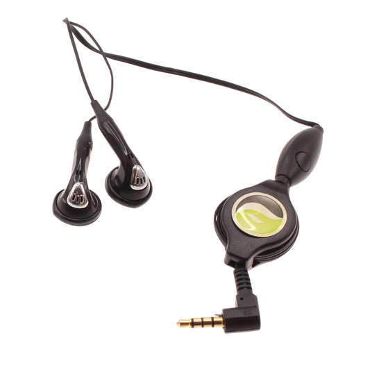 image of Retractable Earphones Headphones Hands-free Headset 3.5mm w Mic Earbuds  - BFB92 346-1