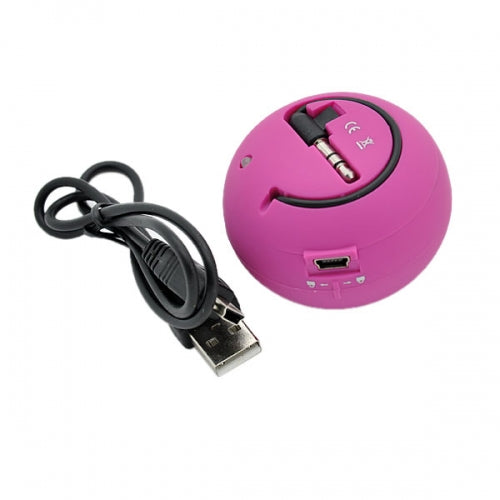 Wired Speaker Portable Audio Multimedia Rechargeable Pink  - BFF84 348-3