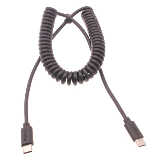 image of Coiled Cable USB-C to TYPE-C Fast Charger Cord Power  - BFD26 1421-1