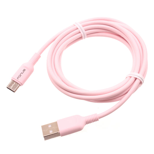 image of 6ft USB-C Cable Pink Charger Cord Power Wire Type-C  - BFA60 1418-1