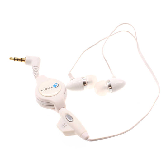 image of Retractable Earphones Wired Headphones Handsfree Mic Headset 3.5mm  - BFD57 365-1