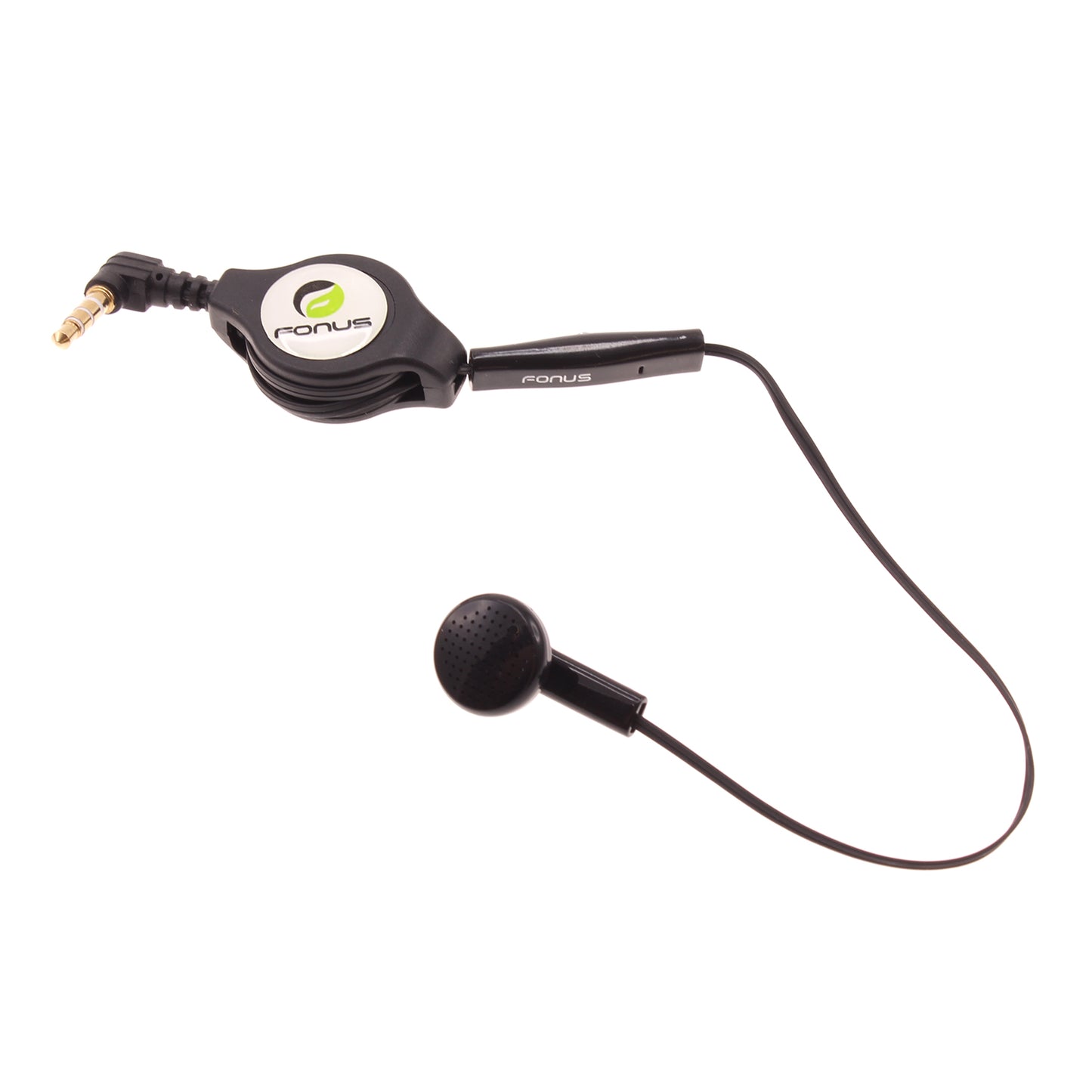 Retractable Mono Earphone Headphone 3.5mm w Mic Headset Handsfree Earbud  - BFJ80 384-1