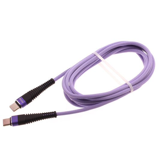 image of Purple 10ft PD Cable Type-C to USB-C Fast Charger Cord Extra Long  Power Wire  - BFA95 1548-1