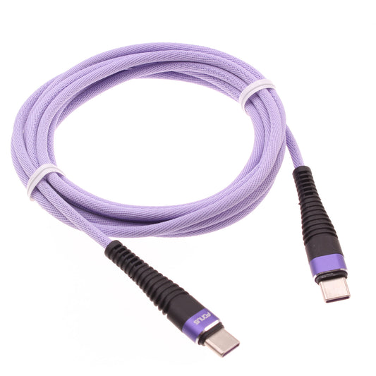 image of Purple 10ft PD Cable Type-C to USB-C Fast Charger Cord Extra Long  Power Wire  - BFA95 1548-1