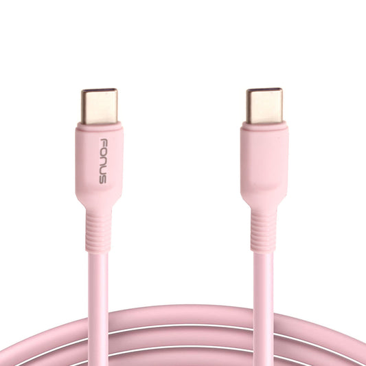 image of Pink 10ft Long Cable USB-C to Type-C PD Fast Charger Cord Power Wire  - BFA15 1585-1