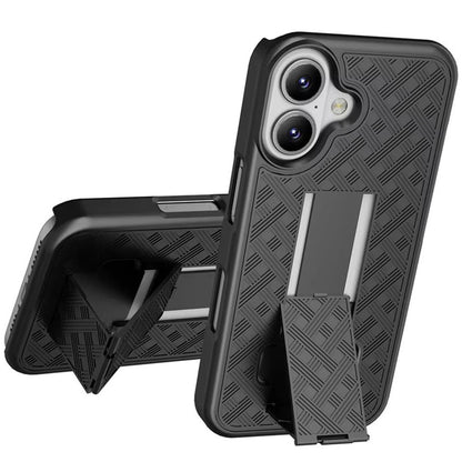 For iPhone 16 Plus - Case with Belt Clip Holster Kickstand 2125-5