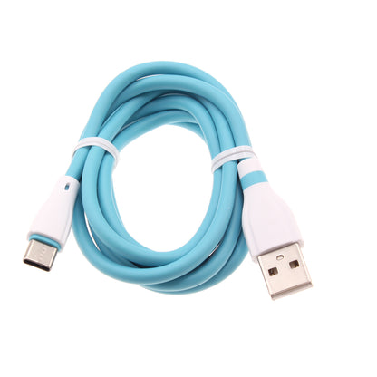 4ft USB-C Cable Blue Charger Cord Power Wire Type-C  - BFE13 1468-1