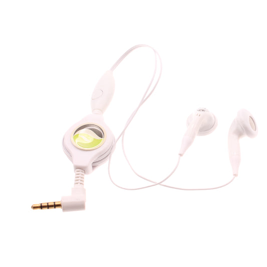 image of Retractable Earphones Headphones Hands-free Headset 3.5mm w Mic Earbuds  - BFB80 353-1