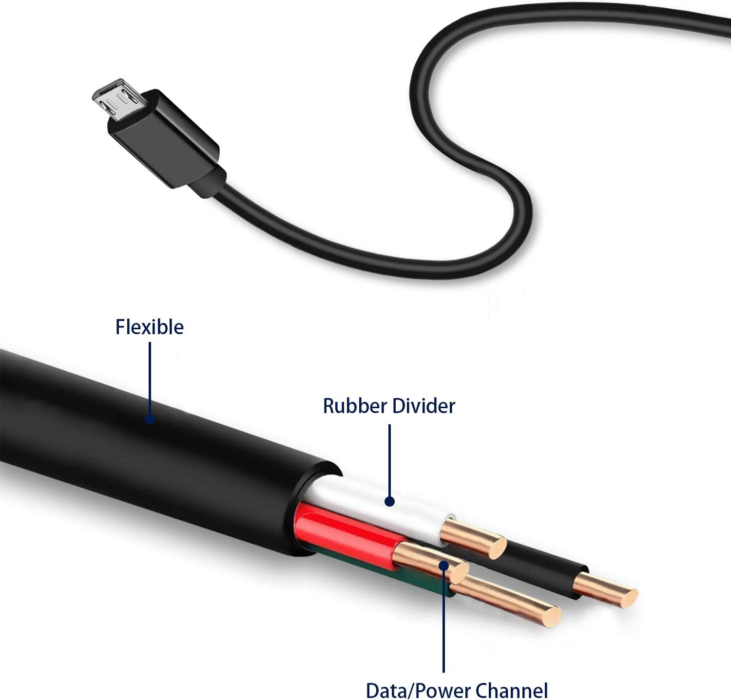 9ft USB Cable Charger Cord Power Wire MicroUSB Long  - BFK68 289-8