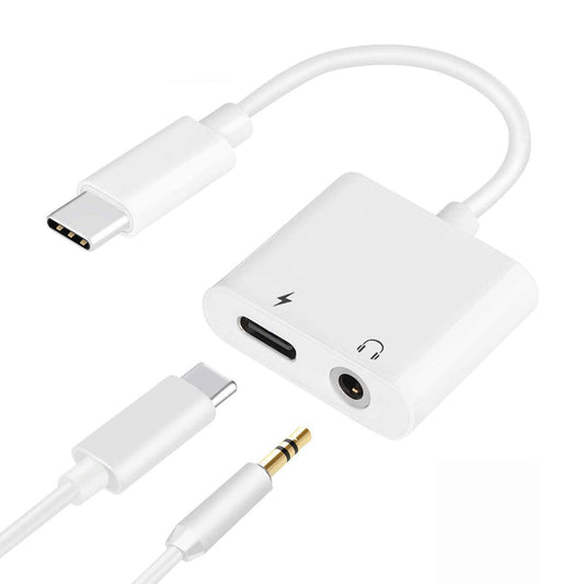 image of USB-C Headphone Adapter Earphone 3.5mm Jack Type-C Charger Port Splitter Mic Support  - BFG27 1362-1