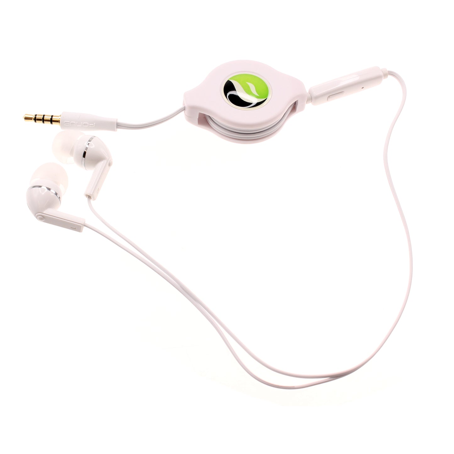 Retractable Earphones Headphones Hands-free Headset 3.5mm w Mic Earbuds  - BFS38 438-1