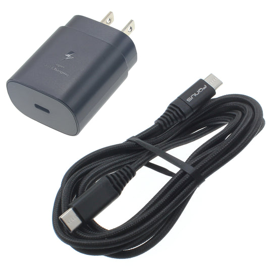 image of 25W Fast Home Charger PD Type-C 6ft USB-C Cable Quick Power Adapter  - BFJ72 1322-1