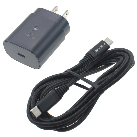 25W Fast Home Charger PD Type-C 6ft USB-C Cable Quick Power Adapter  - BFJ72 1322-1
