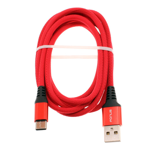 image of Red 10ft USB-C Cable Type-C Charger Cord Power Wire Long  - BFA80 1514-1