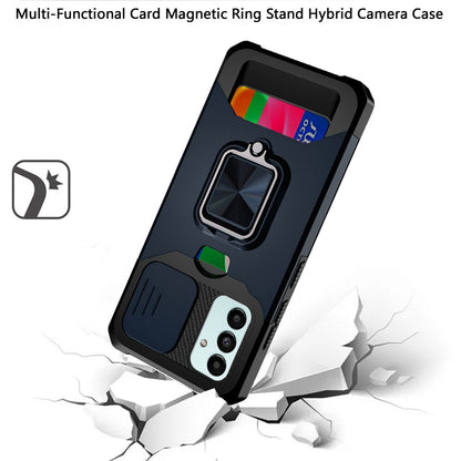 Hybrid Case Cover  Metal Ring  Kickstand  Card Slot  Shockproof Armor  - BFY35 1760-3