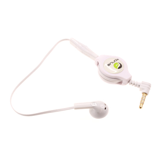 image of Retractable Mono Earphone Headphone 3.5mm w Mic Headset Handsfree Earbud  - BFJ79 383-1