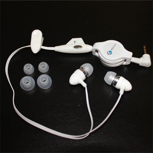 Retractable Earphones Wired Headphones Handsfree Mic Headset 3.5mm  - BFD57 365-2