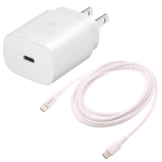 image of 25W Fast Home Charger PD Type-C 10ft USB-C Cable Quick Power Adapter  - BFA78 1520-1