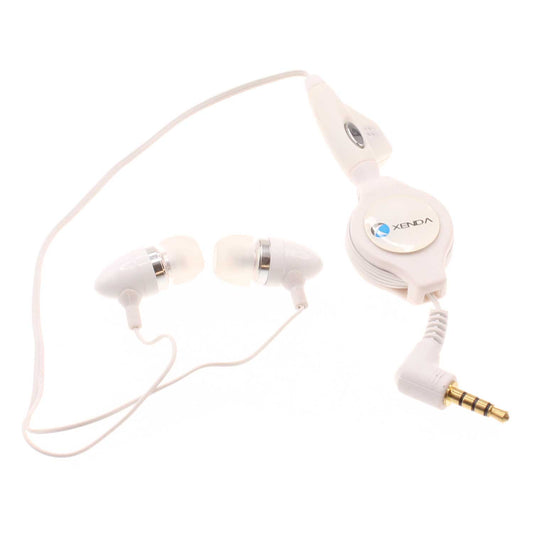 image of Retractable Earphones Wired Headphones Handsfree Mic Headset 3.5mm  - BFD57 365-1