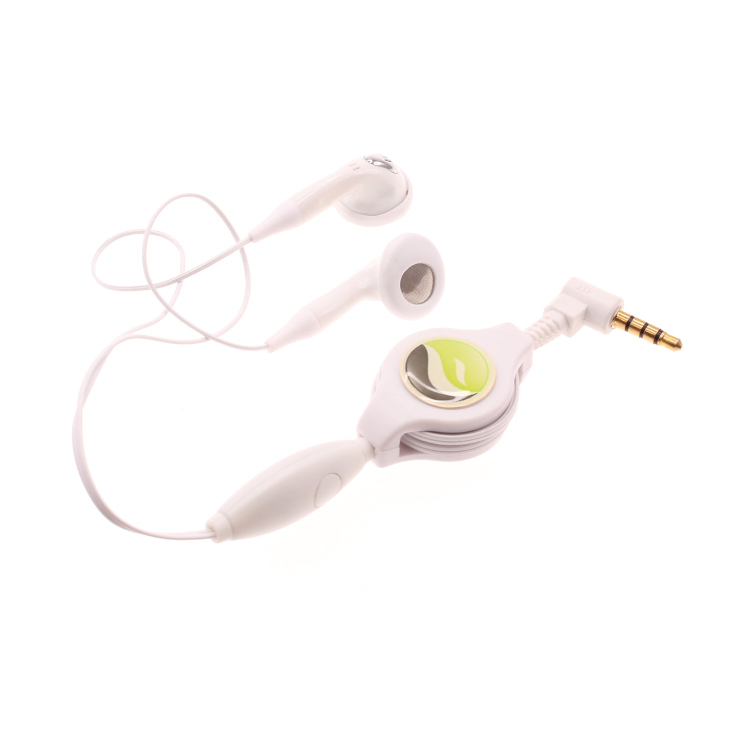 Retractable Earphones Headphones Hands-free Headset 3.5mm w Mic Earbuds  - BFB80 353-1