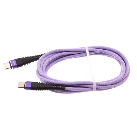 image of Purple 10ft PD Cable Type-C to USB-C Fast Charger Cord Extra Long  Power Wire  - BFA95 1548-1