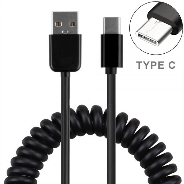 USB Cable Coiled Type-C Charger Cord USB-C  - BFF48 298-3