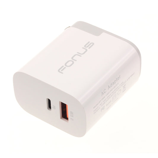 image of Fast Home Charger 36W 2-Port USB Type-C Port Travel Wall  - BFG65 1429-1