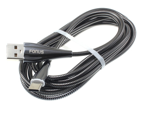 image of Metal USB Cable 6ft Type-C Charger Cord Power Wire  - BFR89 1170-1