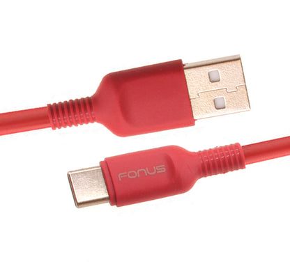 6ft USB-C Cable Red Charger Cord Power Wire Type-C  - BFC15 1423-1