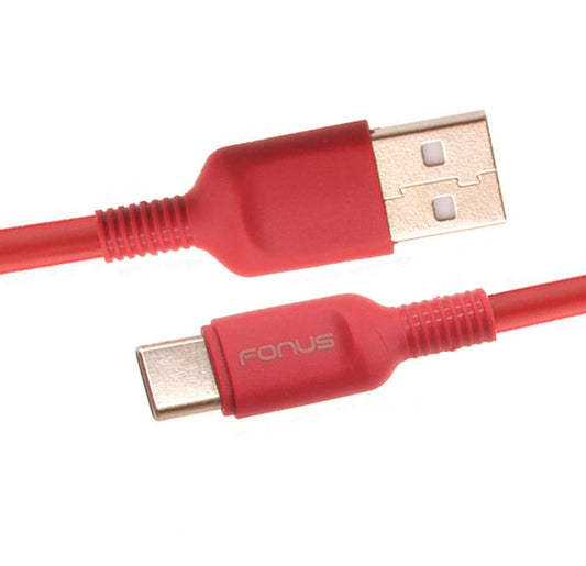 image of 6ft USB-C Cable Red Charger Cord Power Wire Type-C  - BFC15 1423-1