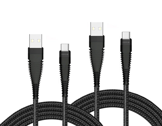 image of 6ft and 10ft Long USB-C Cables Fast Charge TYPE-C Cord Power Wire Data Sync Braided  - BFY75 1802-1