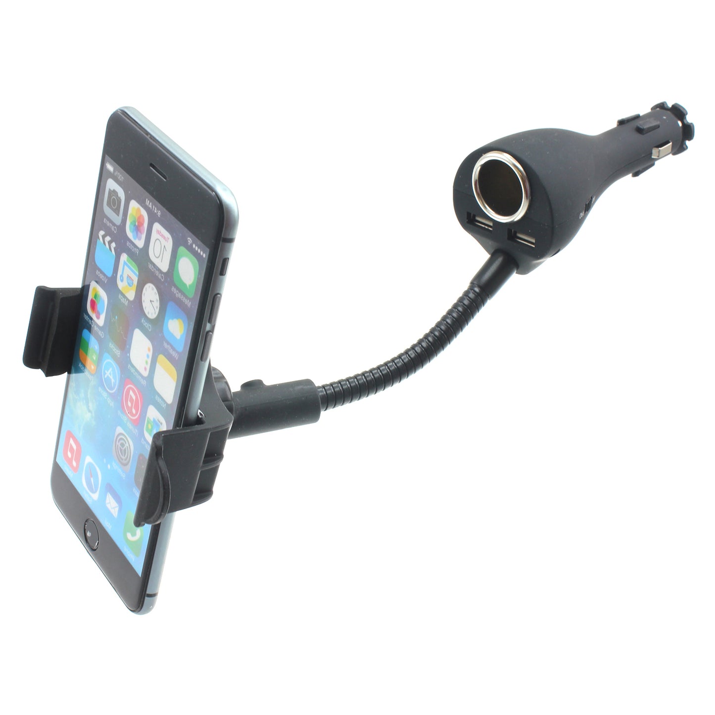 Car Mount Charger Holder DC Socket USB 2-Port Cradle  - BFB01 624-1