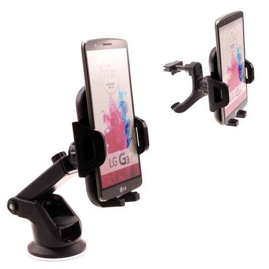 image of Car Mount  Windshield   Air Vent  Phone Holder Glass Cradle Suction -D 1999-1