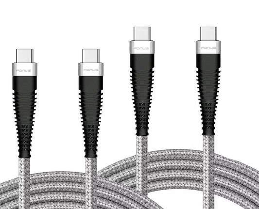 6ft and 10ft Long PD USB-C Cables Fast Charge TYPE-C to TYPE-C Cord Power Wire USB-C to USB-C Data Sync  - BFY67 1794-1