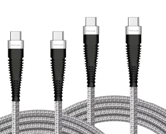 image of 6ft and 10ft Long PD USB-C Cables Fast Charge TYPE-C to TYPE-C Cord Power Wire USB-C to USB-C Data Sync  - BFY67 1794-1