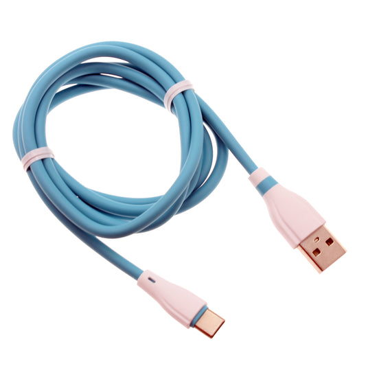 4ft USB-C Cable Blue Charger Cord Power Wire Type-C  - BFE13 1468-1